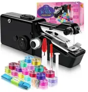 35 Piece Black Handheld Sewing Machine - Portable, Easy Fast Stitch Clothes DIY