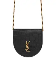 Saint Laurent Le K Baby Satchel in Shiny Crocodile Embossed Leather