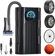 Electric Tire Air Pump: Car Digital Compressor, Wired Tire Pressure Pump | Portable Smart Inflator, Multipurpose Tire Filler, Air Pump