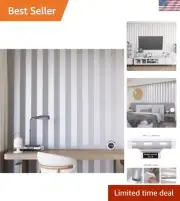 Peel and Stick Wallpaper, 20.8" x 393" Metal Lines Texture 3D Non-Woven Self ...