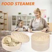 1/2Pcs Bamboo Steamer Basket Handmade Bamboo Dumpling Steamer 10 Inch flTVc