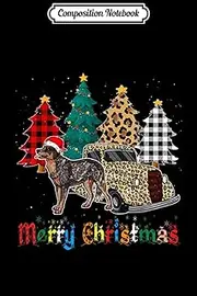 Composition Notebook: Australian Cattle Dog Leopard Plaid Truck Christmas Journal/Notebook Blank Lined Ruled 6x9 100 Pages