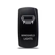 CH4x4 Rocker Switch for Jeep Windshield Lights Symbol - White LED