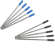 Black Ink Refills,Replaceable Ballpoint Pen Refills,Ballpoint Pen Refills,Medium Point Metal Refill,Ink Refill with 1.0mm Fine Tip