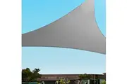 Instahut Shade Sail 6x6x6m Triangle 280GSM 98% Grey Shade Cloth