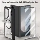 For Samsung Galaxy Z Fold6 Slim Mag Safe Clear Stand Case with Screen Protector