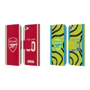 PERSONALISED ARSENAL FC 2023/24 KIT LEATHER BOOK CASE FOR APPLE iPOD TOUCH MP3