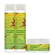 Daily Use Ricino Hair Growth Explosion Vegetable Extracts Kit 3 Prod. - Gllendex