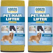 Gonzo Pet Hair Remover - 2 Pack - Lift and Remove Dog, Cat and Other Pet Hair from Furniture, Carpet, Bedding and Clothing
