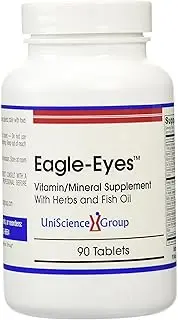 Eagle-Eyes, Optimal Vision Health with 500 mg Omega 3 Fish Oil, Lutein, Zeaxanthin, Bilberry Fruit Extract, Vitamins A, C, E, Zinc, NAC, Taurine, 90 Tablets