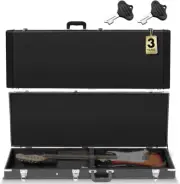 Electric Guitar Hard Shell Case - Portable Square Hardshell for Standard Electri