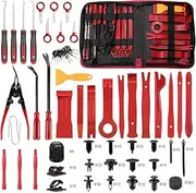 330Pcs Trim Removal Tool, Car Panel Removal Tool Kit, Automotive Clip Pliers Fastener Remover Pry Tool Set for Car Panel Dashboard Door Audio with Storage Bag, Auto Push Pin Bumper Retainer Clip Set