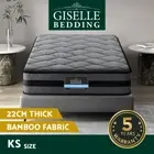 Giselle Bedding 22cm Mattress Pocket Spring Bed Medium Firm Foam King Single