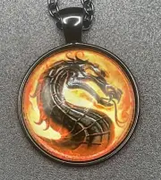Mortal Combat Dragon Pendant On 18” Chain