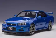 1:18 for AUTOART for Nissan for Skyline for GT-R for (R34) for V-Spec II Blue