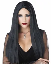 Gothic Matriarch Long Black Wig