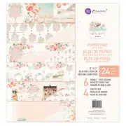 Prima Marketing 655350997489 Paper, Peach Tea, 6 Foiled Designs/4 Each