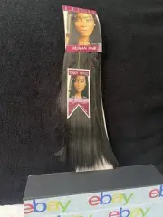LUSH Human Hair Weave 12” Yaky Straight Color 2 Tangle Free Natural Dark Brown