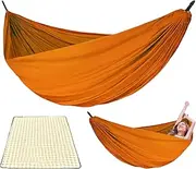 Biniveil Camping Hammocks for Adults,Double Single Person Hammocks for Outside - Picnic Blanket Included Comfortable Resting Bed, Quick Setup Hangable Equipment for Hiking, Backyard, Beach