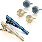 [KUHBDIE] Vine Tie Clip Cufflinks Set French Copper Cufflinks Banquet Suit Shirt Tie Clip Accessories