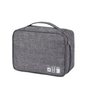 USB Data Line Storage Bag For Travel Electronic Organizer Grey F7F24250