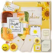 Sunflower Gift set for Women Get Well Soon Gifts Basket, get well gifts for women after surgery, birthday gifts for women self care gifts for women best friend gifts love wellness care packages