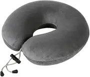 Binxind 1Pc Natural Latex Neck Pillow Neck Pillow U Shaped Neck Pillow Case White Throw for Bed Plane Pillow Grey Easy to Use 30 X 30 X 10cm