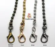 120cm CORREA Metal Bag Chain in Gold, Silver, Bronze, Black Bag Strap Handle