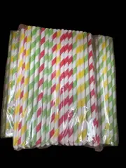 230mm Colourful Striped Paper Straw 2000pc/ctn
