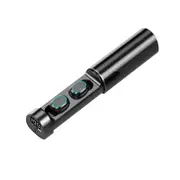 N21 TWS Mini Sports Wireless Blue 5.1 LED Power Display Stereo In-Ear Headphones With Touch - Black