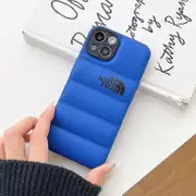 Zhenv Winter Down Jacket 3d The Puffer Soft Cloth Phone Case ,3d Cute Shockproof Cover Case For Iphone 12 Promax/ 13 Promax Blue 13 Black lens