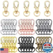 35 Pieces Swivel Clasps Lanyard Snap Hooks Swivel Snap Hooks Metal Keychain C
