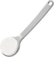 Ipetboom Handle Shower Brush Exfoliating Bath Sponge for Back Scrubbing Soft and Sturdy Body Wash Brush Easy Storage Design Convenient for Home Bathroom Use Grey Color
