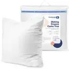 Decorative Throw Pillow Goose Down and Feather Fill 10/90, 20x20 inch, White