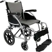 Karman Healthcare S-115-TP Ergonomic Ultra Lightweight Manual Wheelchair, Pearl Silver, 16 Inches Seat Width