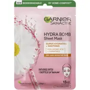 Garnier Skin Active Hydra Bomb Sheet Face Mask Chamomile each