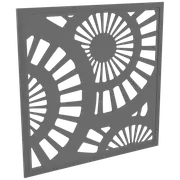 ProtectorAl 300 - 940 x 300 - 940mm Light Charcoal Sunburst Framed Composite Decorative Panel