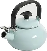 Kenmore Broadway Enamel on Steel Tea Kettle, 1.5-Quart, Glacier Blue