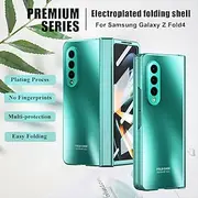 Phone Case For Samsung Galaxy Z Fold 5 Z Fold 4 Z Fold 3 Full Body Case Flip Plating Dustproof Solid Colored PC
