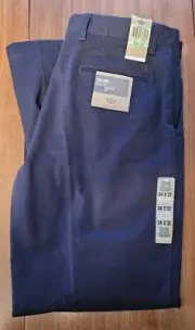 Dockers True Chino Flat Front Relaxed Fit Navy Blue Pants