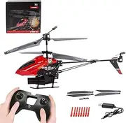Generic Remote Control Helicopter, WL V398-C Aircraft 2.4G 4CH Dual-Blade RC Helicopter with Adjustable Left/Right Hand Throttle, Indoor Flying Plane with LED Lights and 6-Axis Gyro