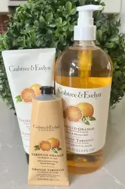 Crabtree & Evelyn Tarocco Orange Bath & Shower Gel 33.8oz~ Hand Therapy & Scrub