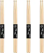 4 Pairs Drum Sticks, 5A Drum Sticks, Oval Wood Tip Drum Stick for Drums, Non-slip Drum Stick for Jazz Drum Electronic Drums Musical Instrument Percussion (5A, 4 Pairs)
