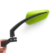 KiWAV Magazi Mirrors Tulip Style green & Black for Motorcycle with extender (for: CPI)