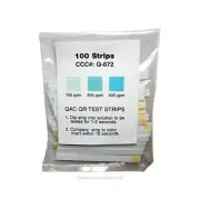 100 Test Strips QUAT Litmus Quaternary Ammonia Compounds Paper FMP 142-1363
