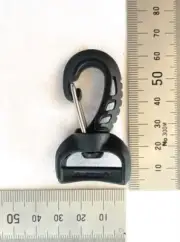 2 x Superior YKK 20mm plastic snap swivel hook with Stainless steel clip