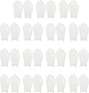 CALLARON 15pairs Moisturizing White Cotton Gloves for Dry Hands Overnight Skin Care Gloves for Women Soft Cotton Hand Masks for Restoring Rough and Chapped Skin
