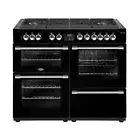 Belling 110cm Cookcentre Gas Thru Glass Range Cooker Electric Oven Grill Black