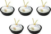 Set of 5, Running Water Spring and Autumn Kaiseki Kaiseki Pot (Medium), 5.9 x 3.1 inches (15 x 8 cm) | Kaiseki Nabe, Reinforced Lid, Direct Fire, Setomonohonpo,