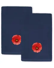 Linum Home Textiles Polly 2pc Embellished Turkish Cotton Fingertip Towel Set